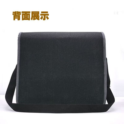 Ye Yu tool bag construction worker thickened canvas multi-functional large electrician bag wear-resistant decoration bricklayer double-layer carpenter's bag thickened large size 45X14X38 cm
