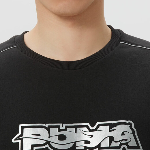 PUMA Men's and Women's 2026 Year of the Horse New Year Loose Round Neck Knitted Sweatshirt Fitness Running Fashion Pullover 636033-01 XS