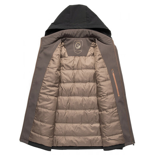 KBXNG Jinba высококачественный деловой легкий пуховик мужской зимний новый стиль мужская теплая и удобная зимняя куртка среднего возраста с капюшоном темно-синего цвета M 170