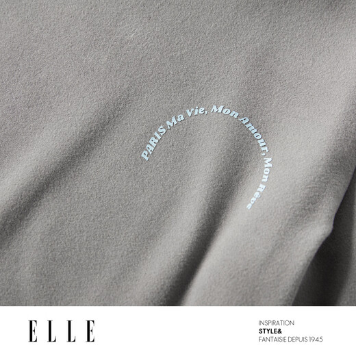 ELLE casual suit women's autumn pajamas German velvet warm can be worn outside blue gray contrast casual home wear new style light gray M