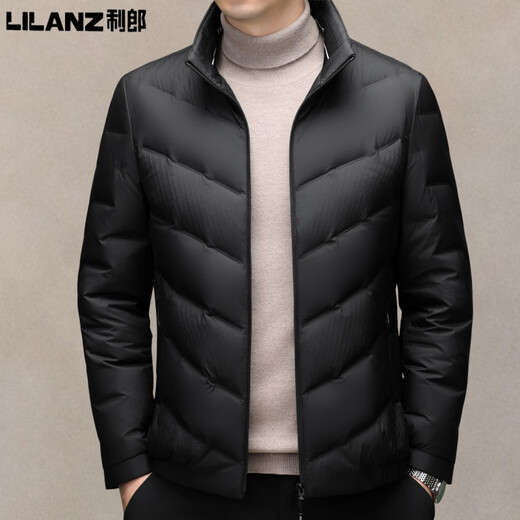 利郎商场同款男士轻薄羽绒服男立领商务休闲保暖鸭绒外套中男装90白鸭 浅灰色 XL 180 建议体重135-150斤