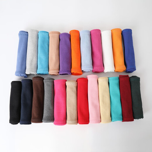 Fat Donglai's same style down jacket collar protective cover anti-dirty pure cotton threaded collar cover knitted collar men's and women's cotton coat outer black fine threaded collar