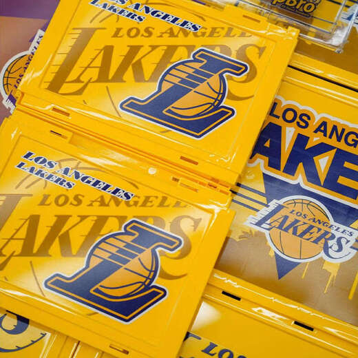 Yusenyi NBA shoe box Lakers peripheral sneaker storage box trendy shoe wall home shoe cabinet Lakers NA co-branded professional style x2 pack 33.7x26.5x20.6cm