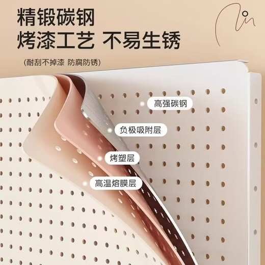 维佩洛高端品质桌面洞洞板免打孔置物架书桌空间利用神器桌上收纳架立式 配件款9件套 薄荷蓝夹式 60*40*40cm