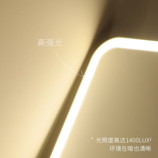 DYQTled Portable Folding Lighted Cosmetic Mirror Student Dormitory Home Desktop Dressing Fill-in Light Small Mirror Large Off-White Long-lasting High-brightness Fill-in Light-Three-stop Adjustable