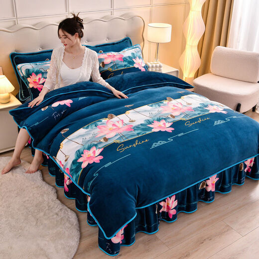 Fantasy quilt cover single piece 150200230 plus velvet quilt cover 180200cm quilt cover Youth Years 180x220cm thickened milk velvet quilt cover