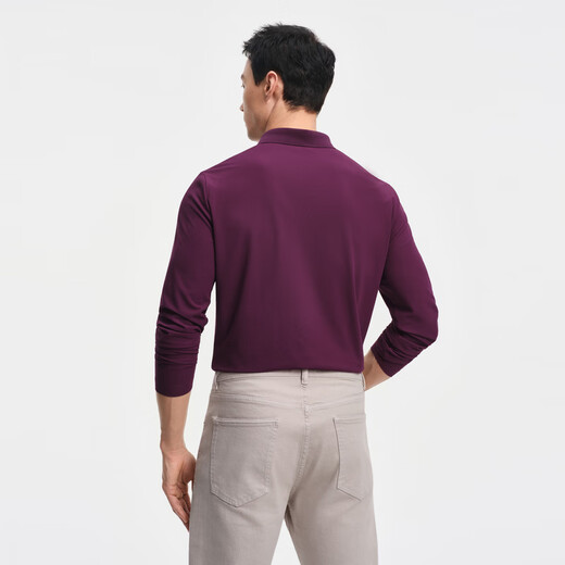 Biyinlefen is not easy to deform and fade, sun protection small collar T 2026 spring new business casual long-sleeved POLO shirt for men