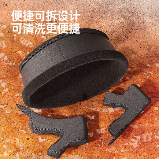 New national standard 3C certified autumn and winter warm electric vehicle helmet men's and women's all-season battery motorcycle helmet full helmet double mirror apricot warm neck scarf-double mirror sun protection new national standard 3C cape chicken