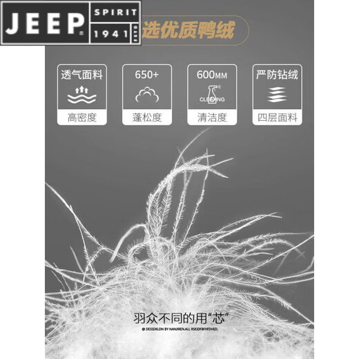 JEEP SPIRIT утолщенный пуховик для мужчин, осень-зима 2025, новинка, короткая модная красивая повседневная теплая куртка на розовом утином пуху S
