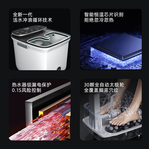 Mrs. Monkey Foot Bath Bathtub Electric Heated Fully Automatic Massage Foot Basin Intelligent Constant Temperature Over-the-Knee Household Useful Birthday Gifts for Parents, Mothers, Old Women and Elders 99% Mother's Day Gifts for Moms, Mothers, Fathers, Dads, Elderly Boyfriends