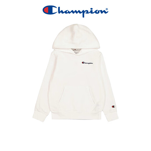 Champion European version champion-Autumn and winter new trendy hooded warm sweatshirt for older children and adults, white, one size fits all (2XL)