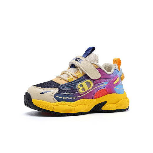 B.Duck Little Yellow Duck Children's Shoes Children's Sports Shoes 2026 Spring New Girls' Shoes Lightweight Outdoor Boys' Mesh Shoes Blue and Yellow Size 28 Suitable for Feet Length 17.0-17.5cm