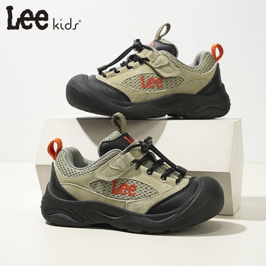 LEE KIDS children's sports shoes men's and women's running shoes 26 spring new running shoes non-slip wear-resistant running shoes casual shoes military green 26 inner length 16.8cm suitable for feet 15.8-16.3cm long