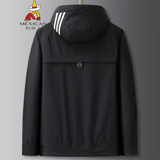 Scarecrow Fat Brother 2025 Winter Hooded Workwear Down Jacket Men's Plus Fat Extra Large Thickened Coldproof Warm Down Jacket Beige 6XL (Recommended 230-250Jin Jin equals 0.5kg)