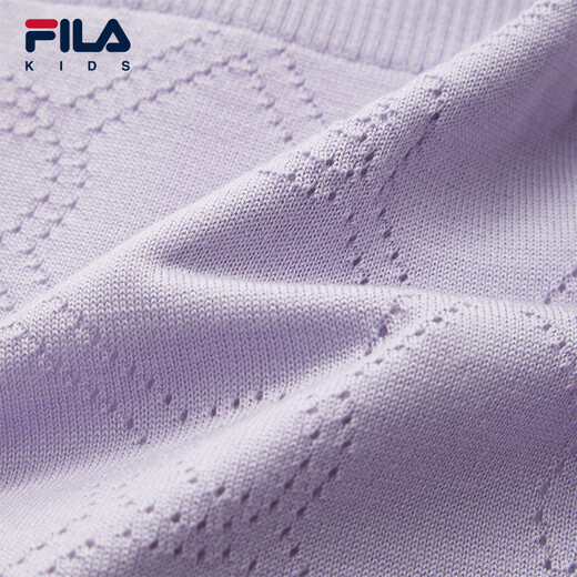 FILA children's clothing dress 2026 spring new style girls and children's fake two-piece woolen pleated skirt cloud white-WT 120