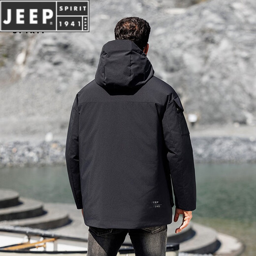 JEEP SPIRIT Jeep новая мужская пуховая куртка осень-зима утолщенная с капюшоном уличная холодная куртка мужская черная M