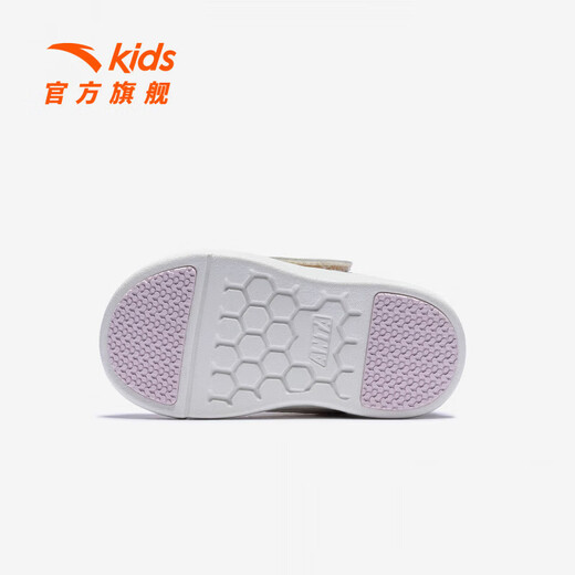ANTA children's sports shoes, baby girls' shoes, 2025 new winter biscuit rabbit life sneakers, toddler shoes, girls' shoes, ivory white/clear gouache/dry rose-2 23