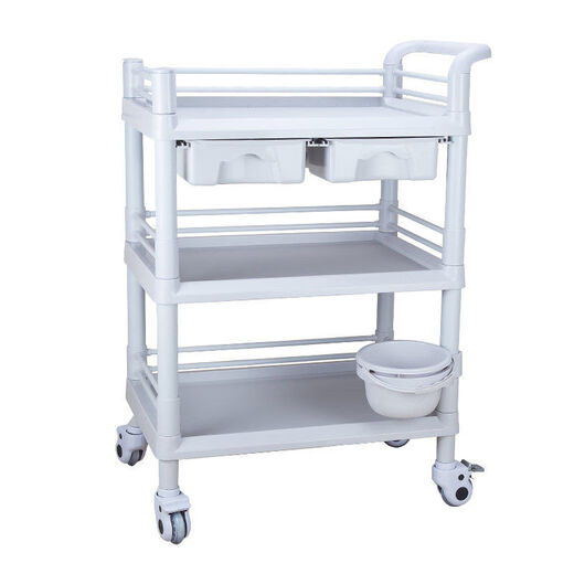 OTHER car therapy trolley plastic steel tool trolley medium size two layers without