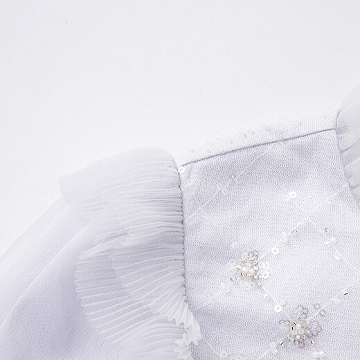 BALABALA children's clothing children's dress girls spring mesh dress embroidered exquisite princess dress fashionable and sweet purple tone 00477 110