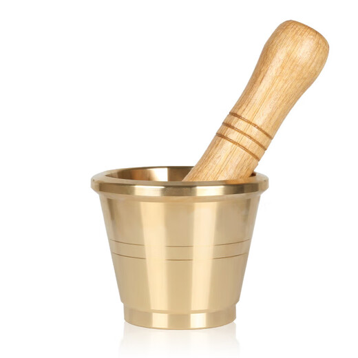 Hualeji Cantonese-style copper cup, pure copper medicine jar, garlic masher, garlic masher, traditional Chinese medicine masher, medicine cup, medicine mortar, extra thick size, small size