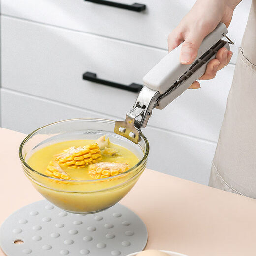 Shijanu new product anti-scalding bowl clamp kitchen steamer steamer plate clamp microwave oven non-slip silicone gloves heat insulation plate lifter