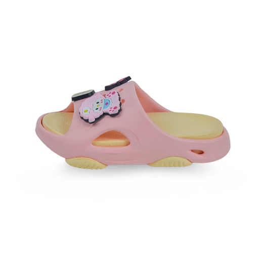 New children's EVA slippers, cute cartoon soft fufu slippers for home and outdoor use, light purple 20.5