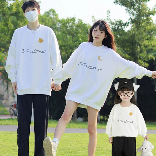 Parent-child outfit for a family of three red 2026 new animal year sweatshirt burgundy (spring and autumn) 90 baby cm