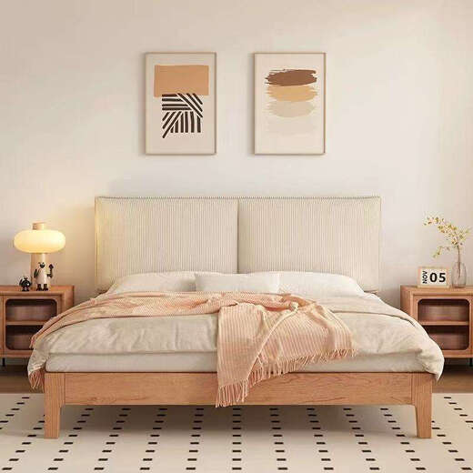 Yusenyi corduroy bedside cushion tatami soft bag large backrest bedroom bedside self-adhesive thickening anti-collision customizable removable and washable lazy wick + goose warm white (with bedside cover) pillowcase 120 width x 60 height x 6cm thick