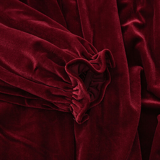 BALABALA children's clothing children's dress girls spring velvet princess dress embroidered sweet doll collar fashionable red tone 00466 170