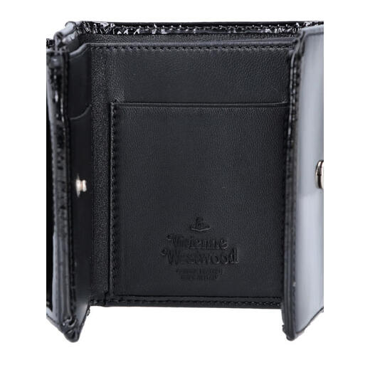 Vivienne Westwood Queen Mother SS26 Light Luxury Women's Black Wallet Black One Size