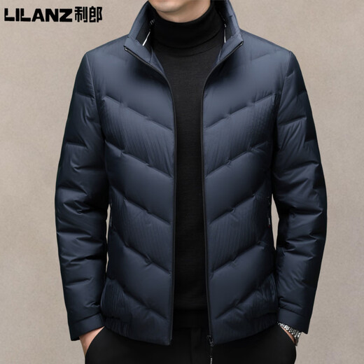 利郎商场同款男士轻薄羽绒服男立领商务休闲保暖鸭绒外套中男装90白鸭 浅灰色 XL 180 建议体重135-150斤