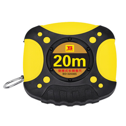 Portable tape measure steel tape rubber-coated ruler box ruler telescopic ruler meter ruler construction site tape measure woodworking ruler thickened anti-fall portable long steel tape measure 15m