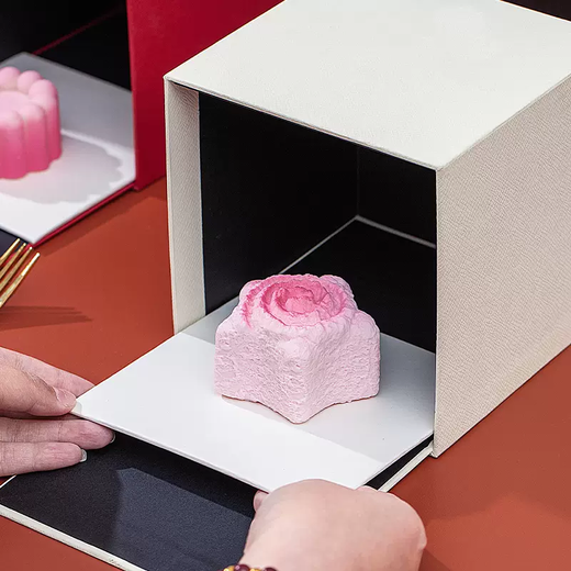 Yusenyi high-end 4-inch Western pastry mousse dessert box French sweet packaging box 4-inch cake gift box hardcover cut square box beige 4-inch upgraded version 15x15x15cm