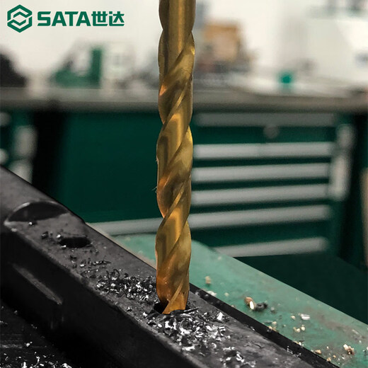 SATA 10-piece set of high-speed steel fully ground titanium-plated twist drills 2.8MM 52128A