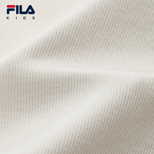FILA Children's Sweater 2026 Spring New Girls' Casual Loose Hooded Top for Medium and Large Children Cloud White-WT 160