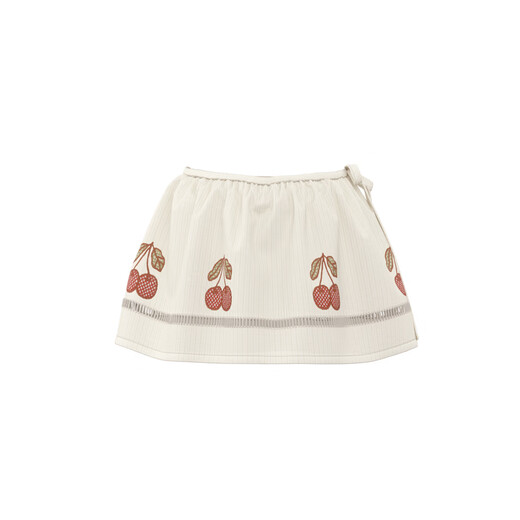 Papa new product crawling spring children's fart curtain girls woven embroidered fart curtain modern style casual versatile white one size