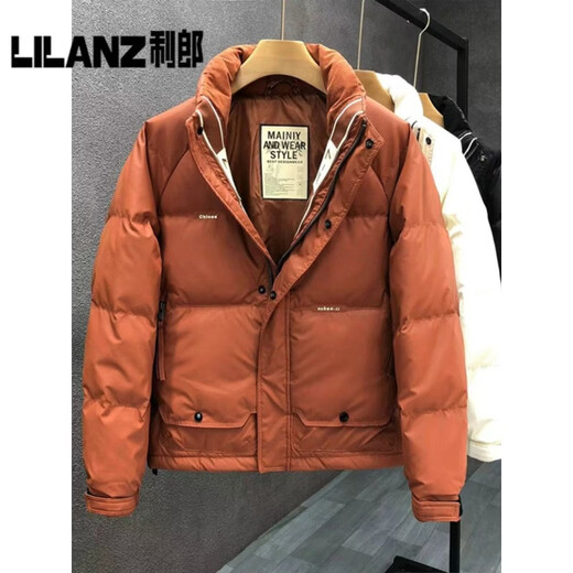 Белый пуховик Lilan, мужская модная брендовая модная зимняя куртка 2025, зима нового стиля, мужская куртка-стойка, теплая и морозостойкая одежда белого цвета XL