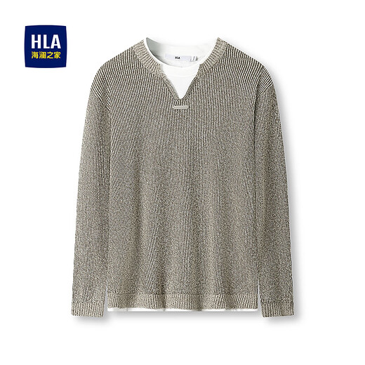 Heilan's long-sleeved sweater for men, recommended by the chairman, 402A long-sleeved men's sweater for winter, khaki green pattern MC L 175/92A recommended 137~150Jin Jin equals 0.5 kg