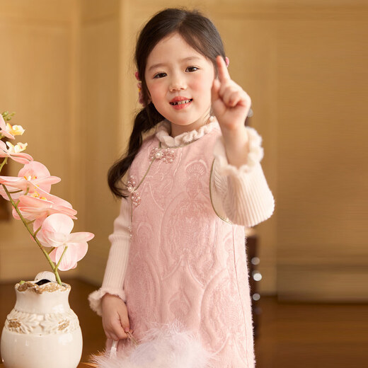 LUSON children's clothing baby new Chinese style dress for women 2026 new style girl's rich Chinese style New Year's princess dress