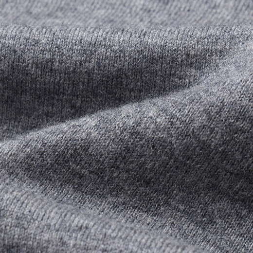 Bosssunwen 100% sheep wool new spring casual versatile soft breathable half turtleneck solid color men's wool sweater light gray M