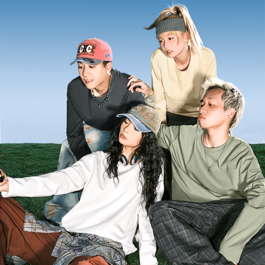 Pull back American long-sleeved T-shirt for men in spring outdoor sports skin-friendly inner layering shirt pure cotton round neck shoulder top for men Navy (origami chest label) S/165 (same style for men and women)