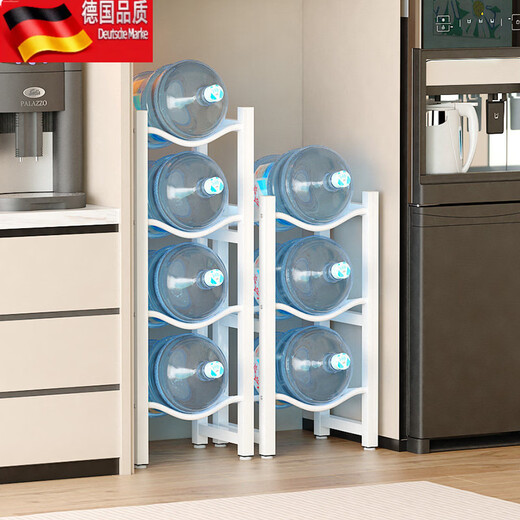 Tuojin single row double row multi-layer bucket rack mineral water storage rack office pure water bucket rack bottled water stand rack single bucket five layers - black