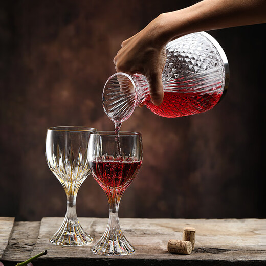 Tuojin German imported quality shaker rotating decanter household tumbler wine gyro wine divider handmade lead-free silver_light decanter_1500ml