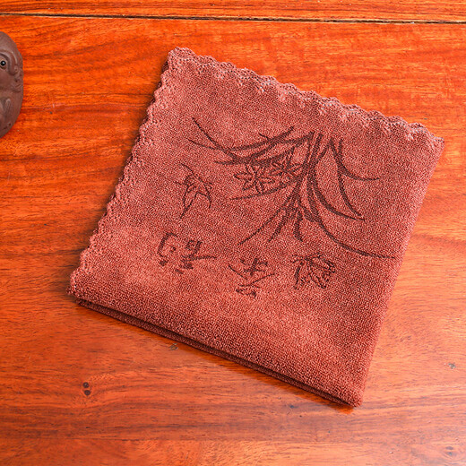 Du Zhunyu tea towel, water-absorbent and thickened tea table rag, microfiber, customizable logo, pot towel, free independent packaging, tea and coffee color (medium thickness) 30*30