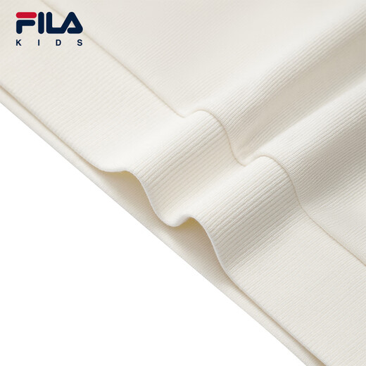 FILA Children's Sweater 2026 Spring New Girls' Casual Loose Hooded Top for Medium and Large Children Cloud White-WT 160