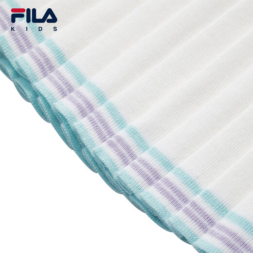 FILA children's clothing dress 2026 spring new style girls and children's fake two-piece woolen pleated skirt cloud white-WT 120