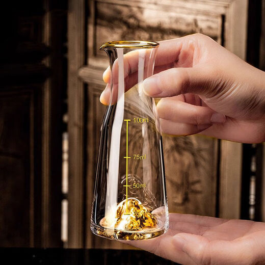 Jiyunmao French light luxury Jinshan gold foil crystal cup white household set small cup dispenser sense Jinshan straight divider