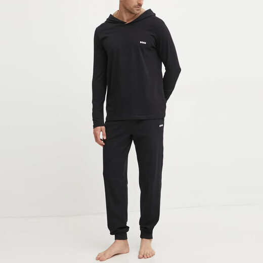 BOSS Black Label Men's Fashion Simple Casual Hooded Sweatshirt 50515306 10259900 Black 2 S