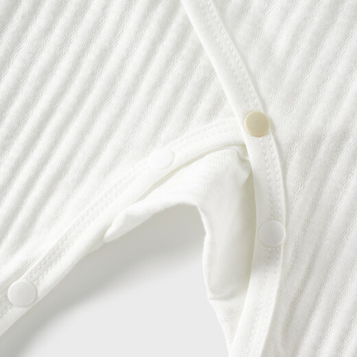 Tongtai (TONGTAI) baby jumpsuit summer pure cotton newborn clothes baby butterfly romper suit monk suit jacquard white 66cm