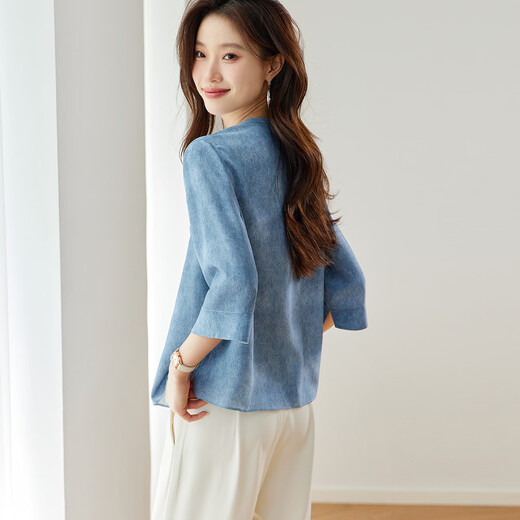 Shexi (Srcr) 16 Mumi crepe de chine 100% mulberry silk shirt women's spring and autumn high-end silk top